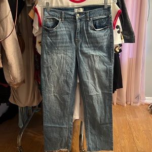 High Raise Straight Jeans